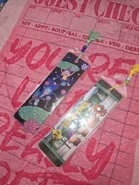 Kids Cartoon Tassel Bookmarks – Pink and Black Designs